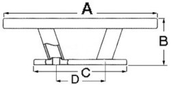 Nordik knaga polerowana na lustro AISI316 205 mm